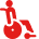 Wheelchair icon representing permanent total disability benefits available under California workers compensation law for severe job injuries.